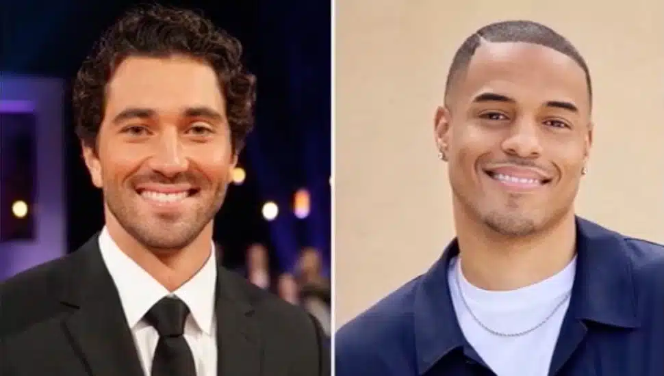 Side by side photos of Joey Graziadei and Grant Ellis.