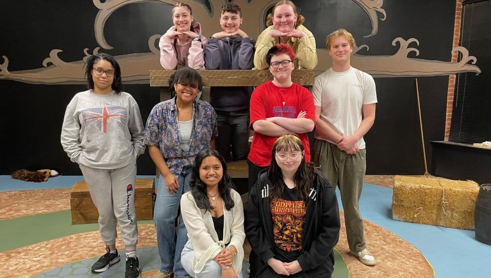 Group photo of the cast of “The Stinky Cheese Man and Other Fairly Stupid Tales.”