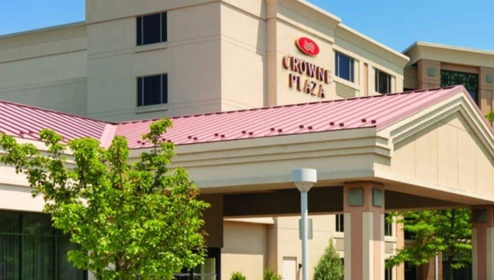 The facade of the Crowne Plaza Philadelphia in King of Prussia.