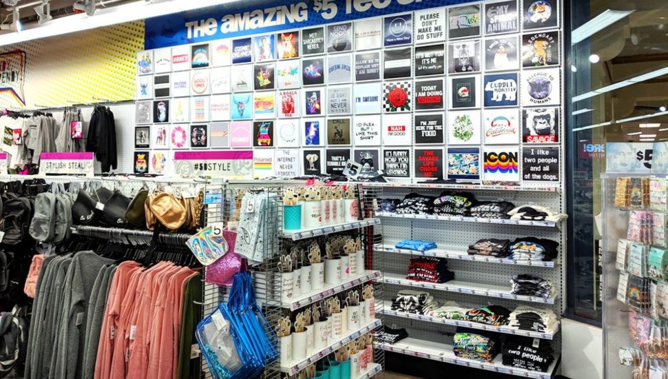 Five Below inside.