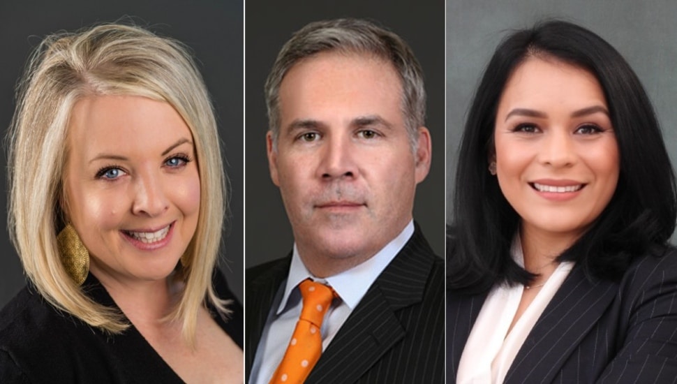 Headshots of three business professionals and nonprofit board members.