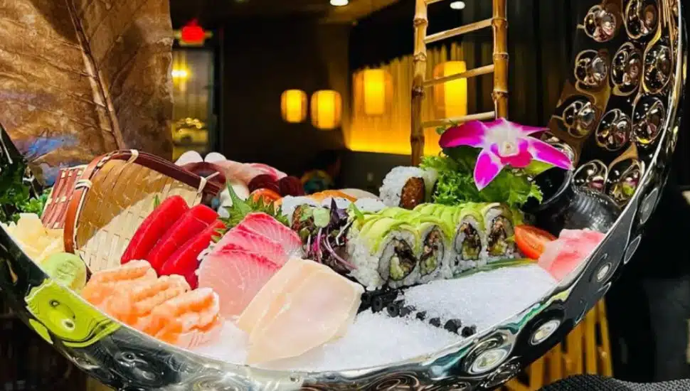 A plate of sushi from Osushi Ardmore.
