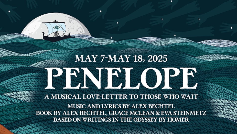 A promotional poster for the musical "Penelope," showcasing the following key details: