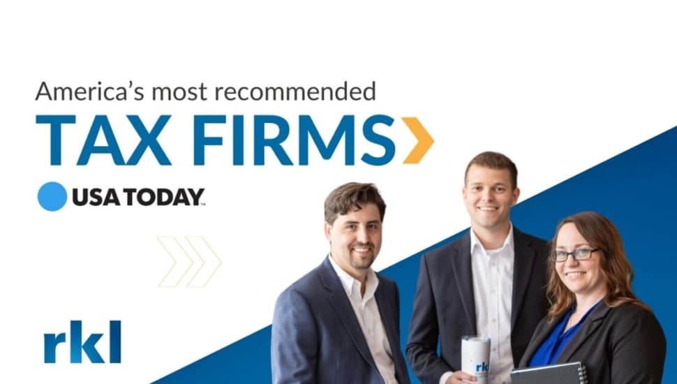 Graphic promoting tax firm's recognition as one of America's most recommended.