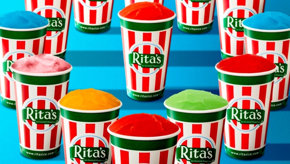 A collection of water ice flavors from Rita's Italian Ice.