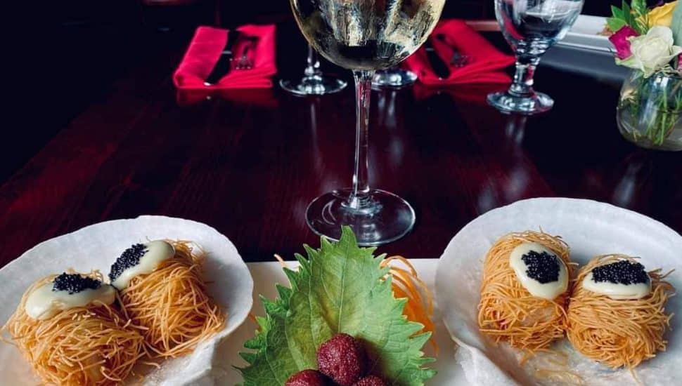 A plate of appetizers at The Choice Restaurant.