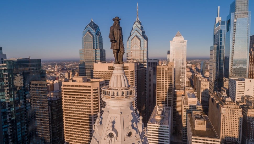 Statue of William Penn atop Philadelphia City Hall.