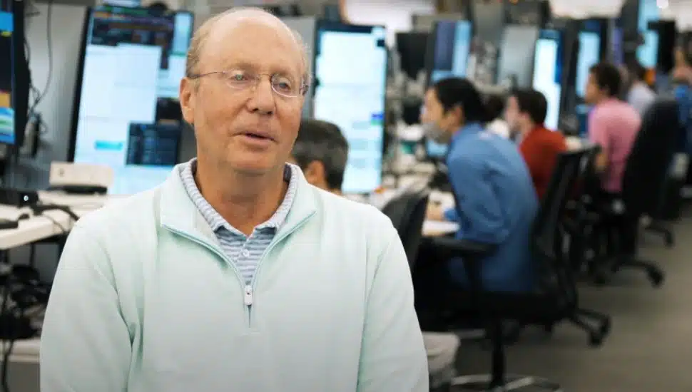 Jeff Yass on SIC's trading floor.