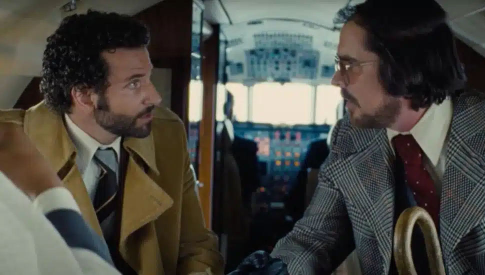 Bradley Cooper and Christian Bale in American Hustle.