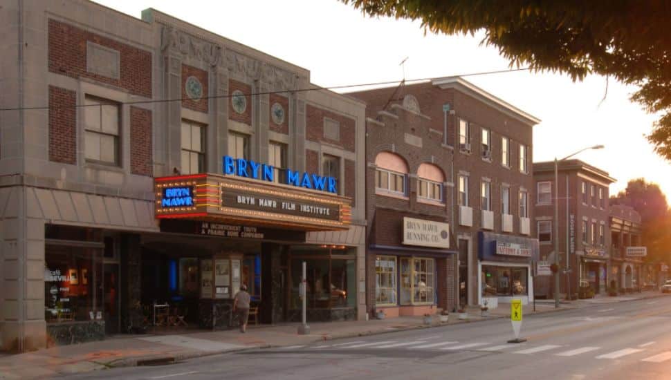 Outside of the Bryn Mawr Film Institute.