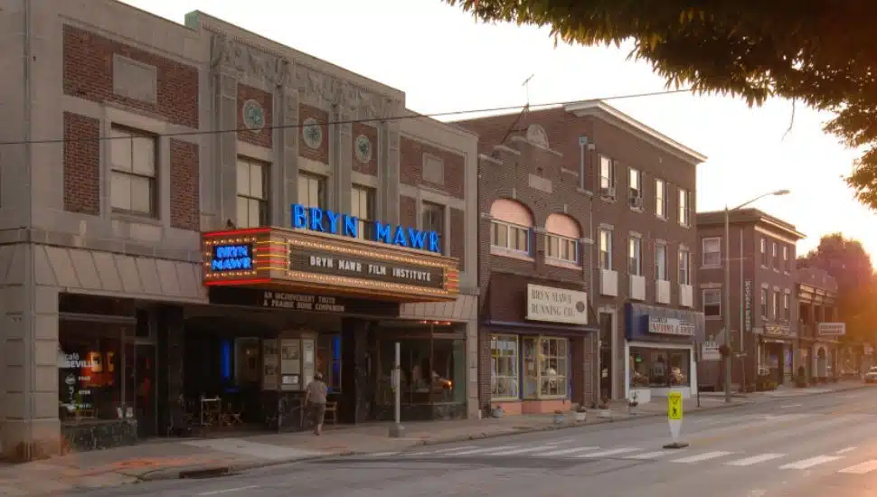 Outside of the Bryn Mawr Film Institute.
