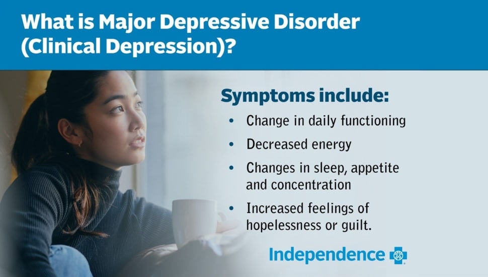 Graphic with teen suffering from depression.