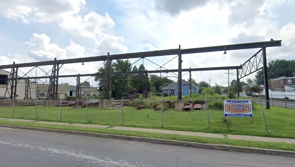 A Look at the Architectural Steel lot from the street.