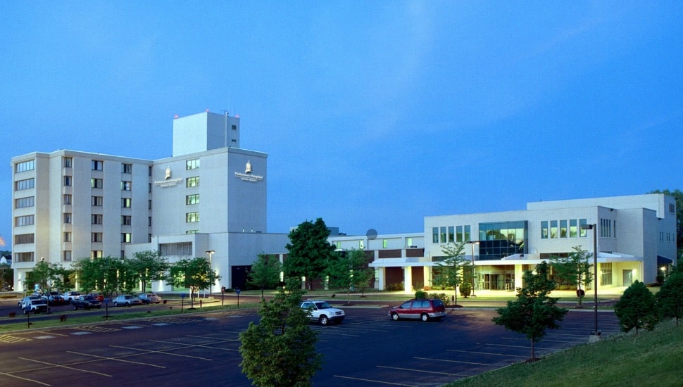 Outside of the Pottstown Hospital campus.