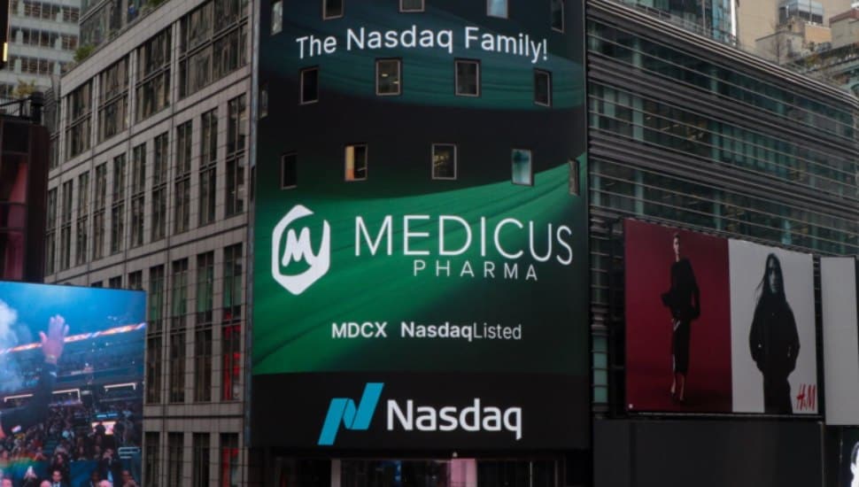 Medicus Pharma displayed on the Nasdaq.