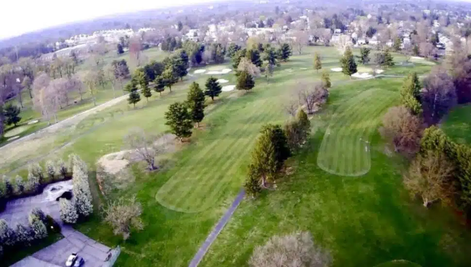 Aerial view of the former Melrose Country Club.