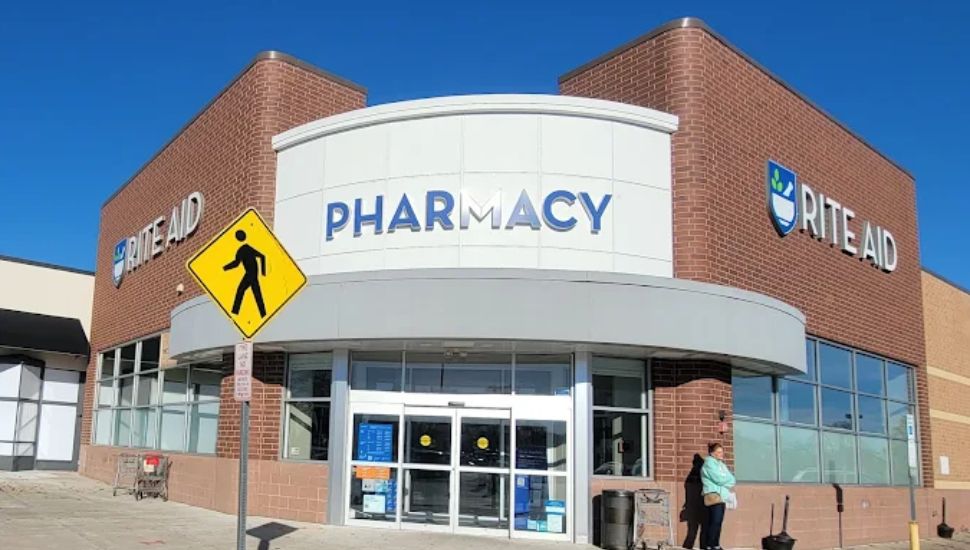 The facade of the Rite Aid in Huntingdon Valley set to close.