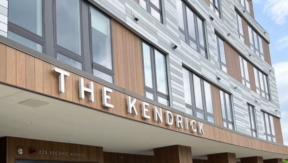 The facade of The Kendrick near Boston.