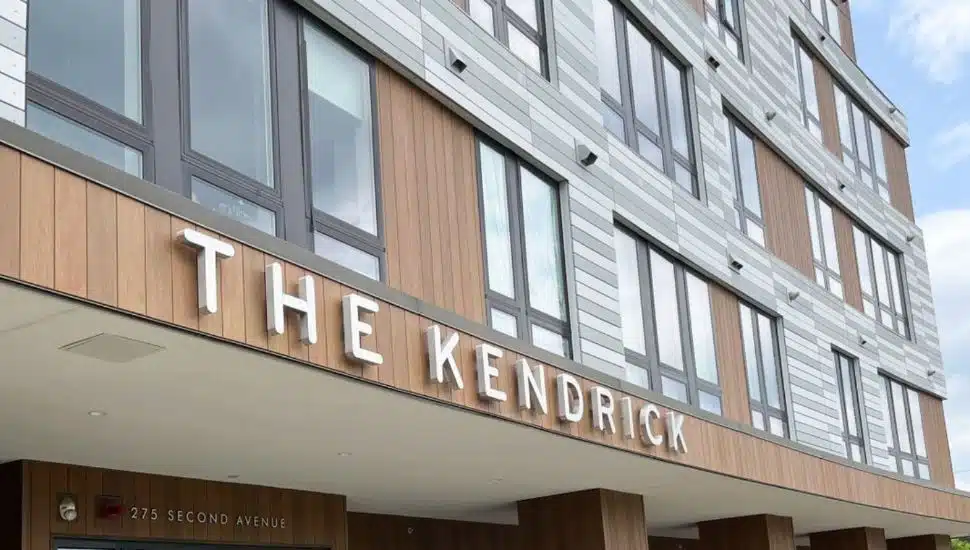 The facade of The Kendrick near Boston.