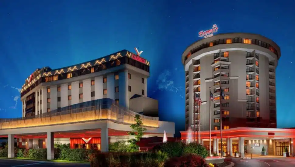 A view of the Valley Forge Casino Resort and Stardust Tower.
