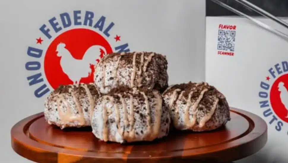 A platter of Moon Rocks Donuts from Asher's Chocolate and Federal Donuts & Chicken.