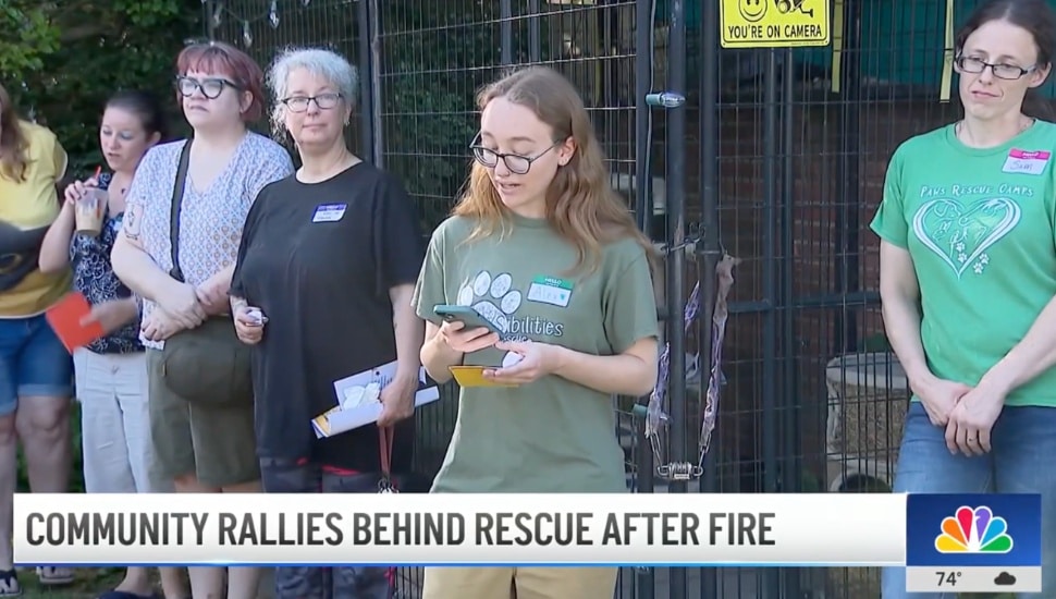 Friends of Pawsibilities Animal Rescue gather outside the Skippack shelter.
