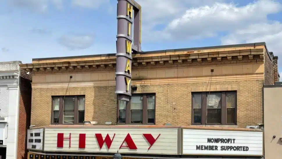 The facade of the Hiway Theater in Jenkintown.