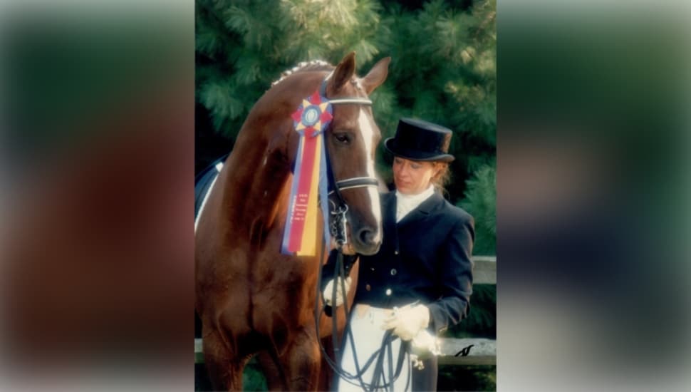 Mary Alice Dorrance Malone with one of her award-winning horses.
