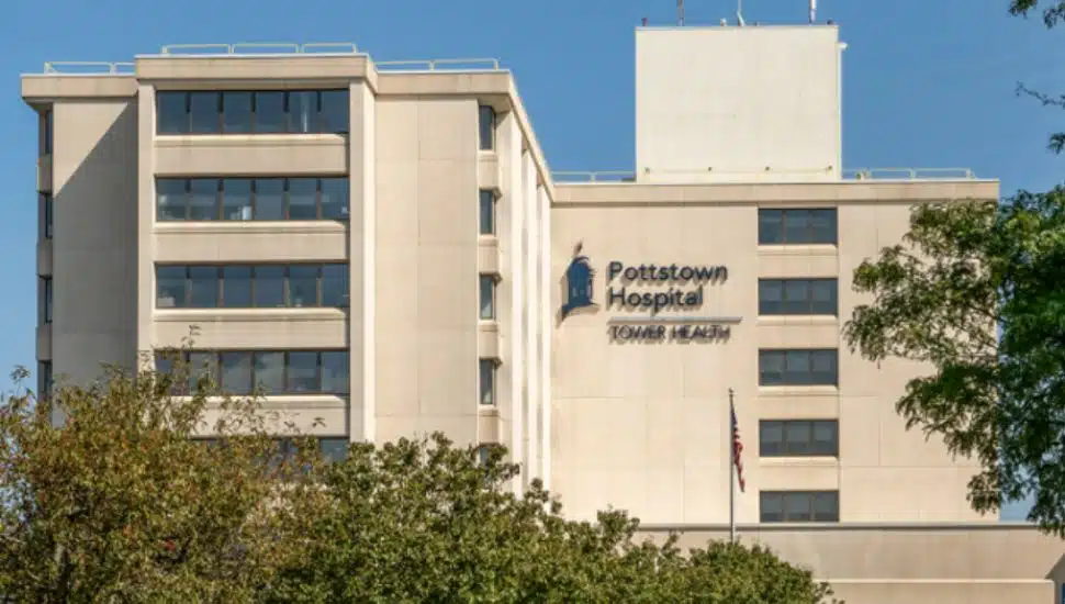 Outside of Pottstown Hospital.
