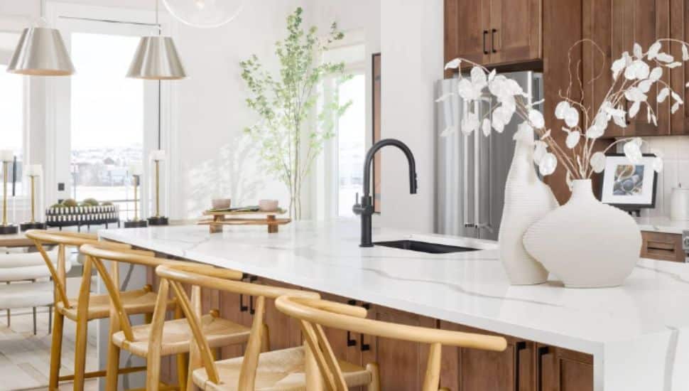 A kitchen in one of the Toll Brothers model homes.