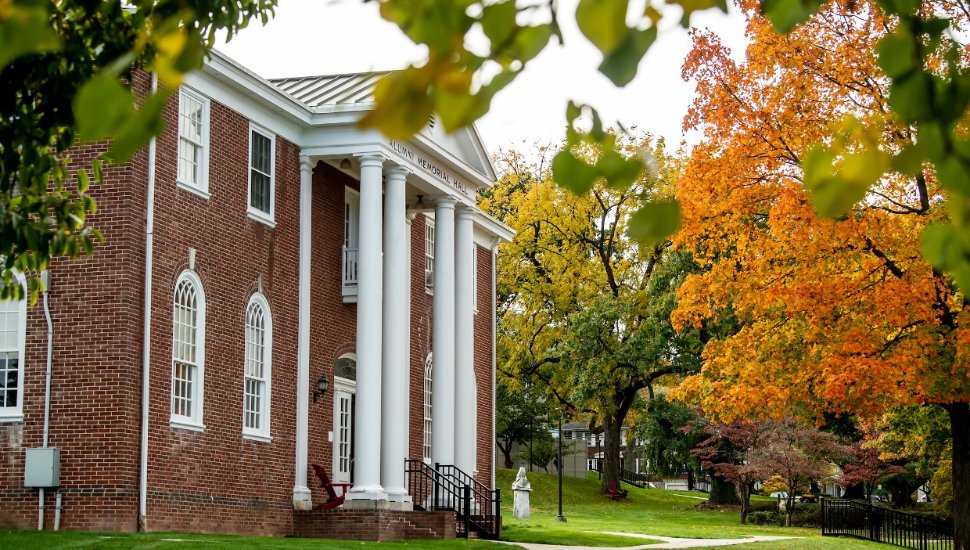 Albright College campus in fall.