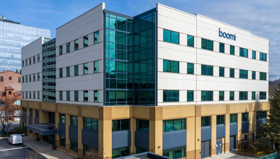 An aerial view of Boomi's headquarters in Conshohocken.