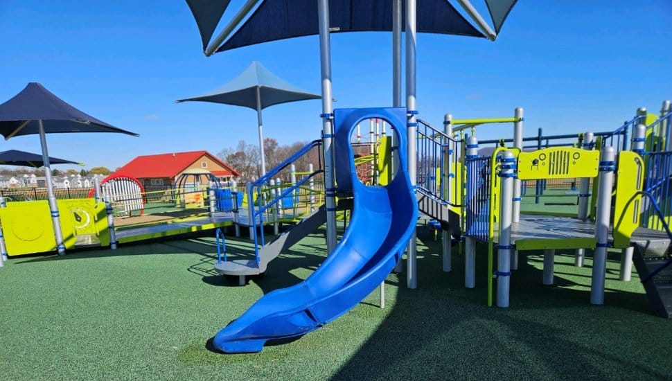 An all-abilities playground at Whitehall Road Regional Park that opened to the public July 25.