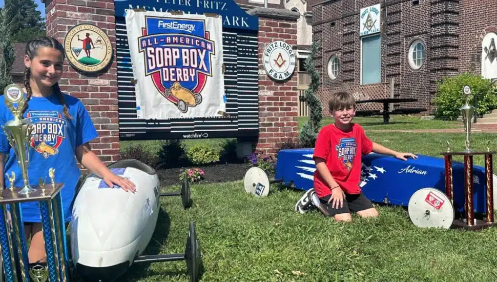 The winners of this year's Conshohocken Soap Box Derby.