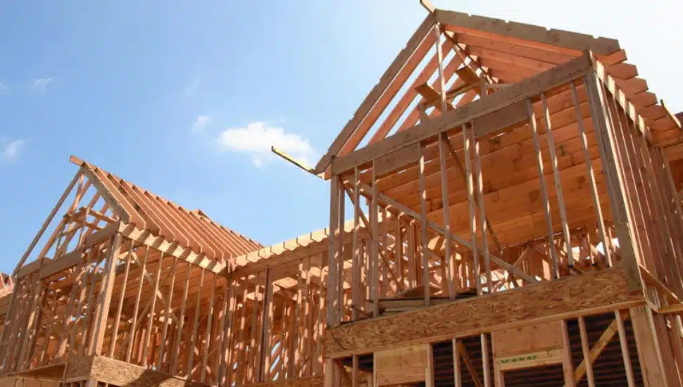 Construction at a DeLuca Homes single-family home.