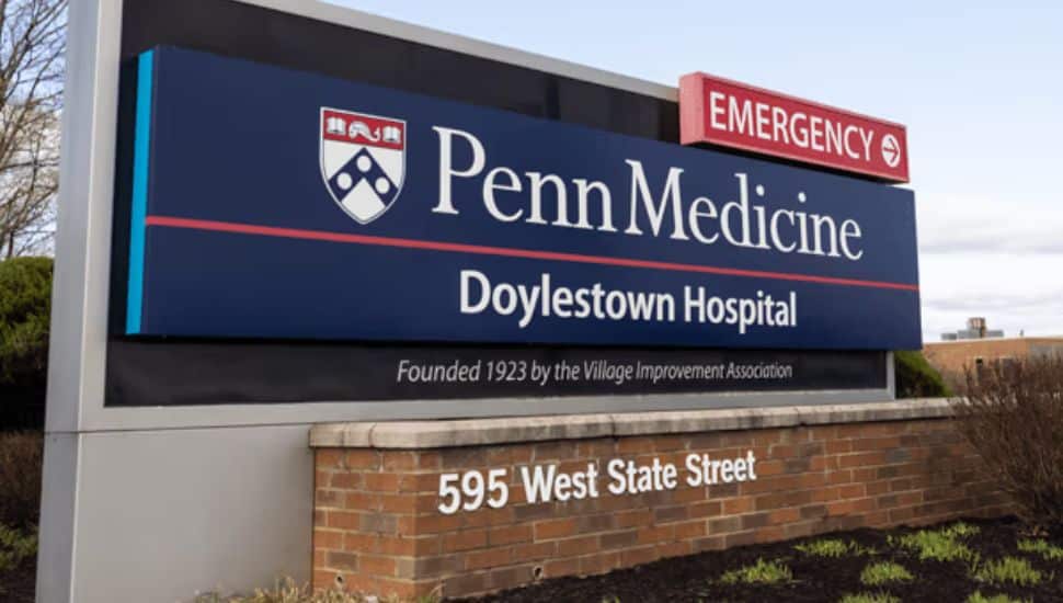 Doylestown Hospital's sign.