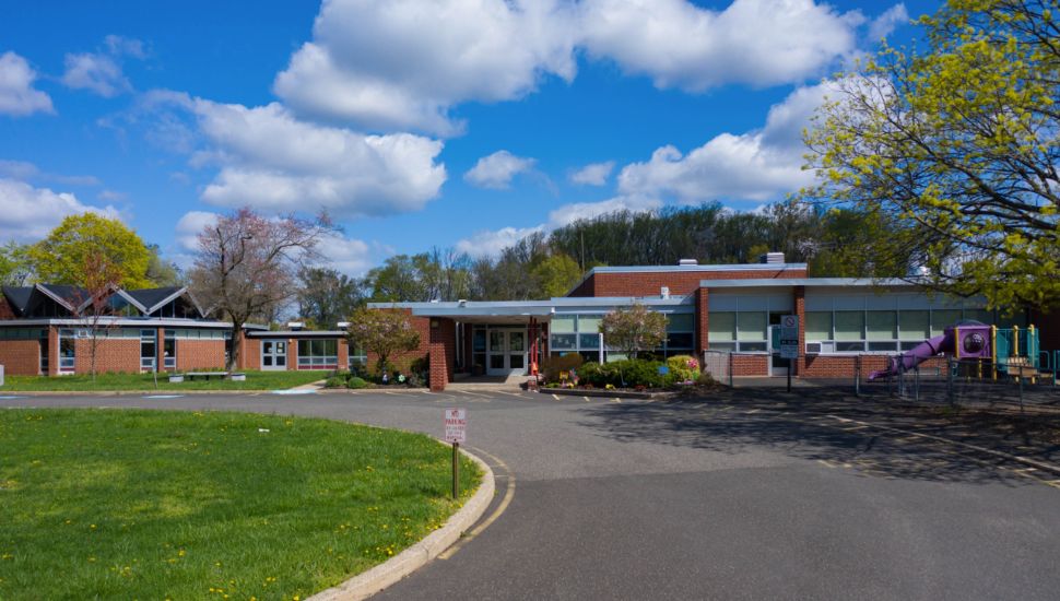 Outside of Jarrettown Elementary School.