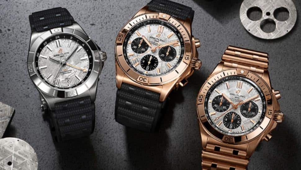 Three luxury watches from the 1916 Company showroom.