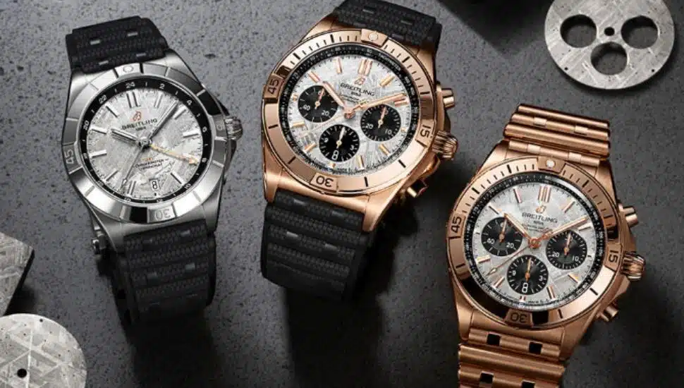 Three luxury watches from the 1916 Company showroom.