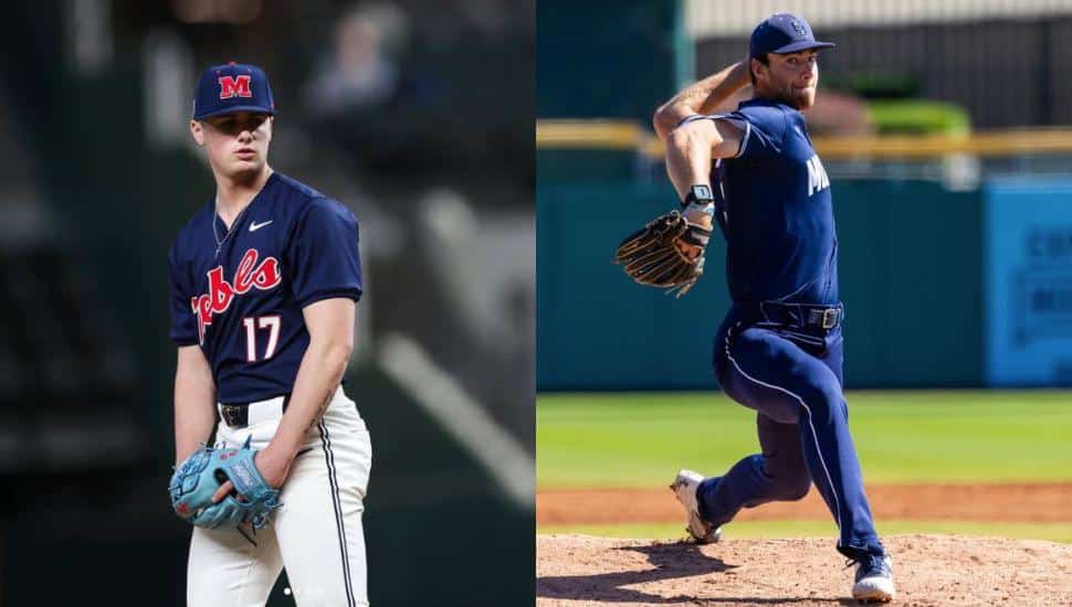 Side by side of MLB Draftees Will McCausland and Dylan Brown.
