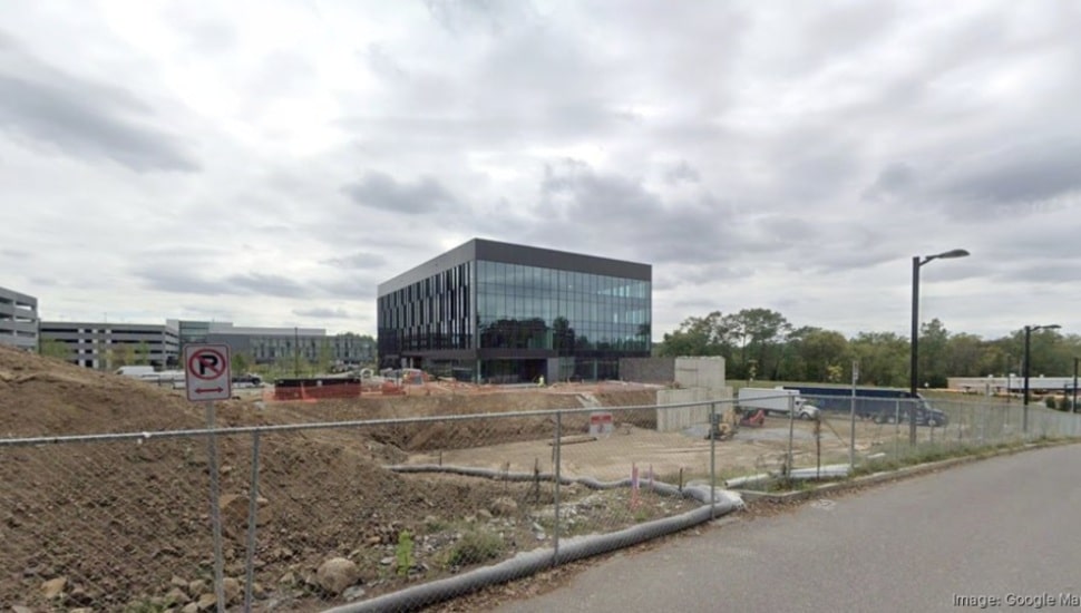 The construction site of Brandywine Realty Trust's planned 121-room hotel in Radnor at 165 King of Prussia Road.