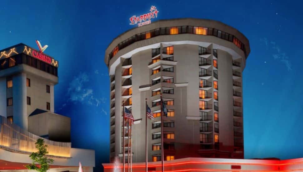 A ground view of Valley Forge Casino and the Stardust Tower.