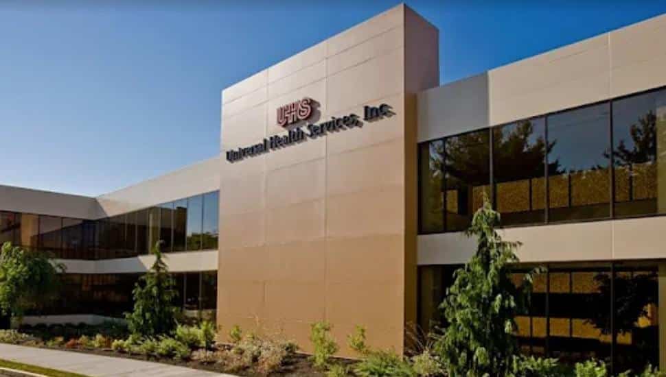 The facade of Universal Health Services in King of Prussia.