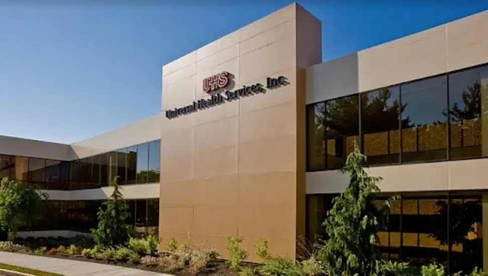 The facade of Universal Health Services in King of Prussia.
