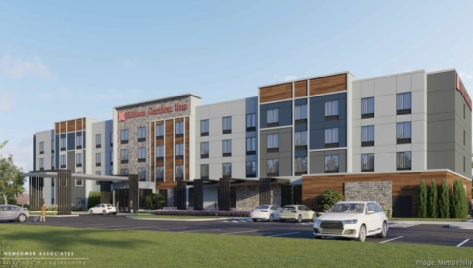 A rendering of the new Hilton Garden Inn under construction in Middletown.