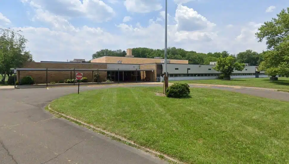 Exterior view of elementary school.