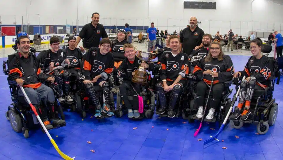 The Flyers PowerPlay power hockey team.