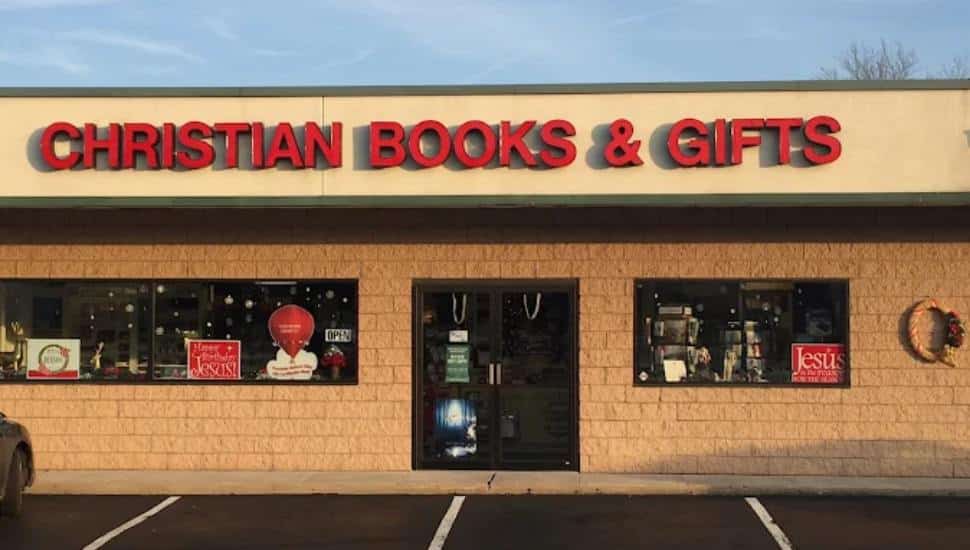 In front of the On the Third Day bookstore.