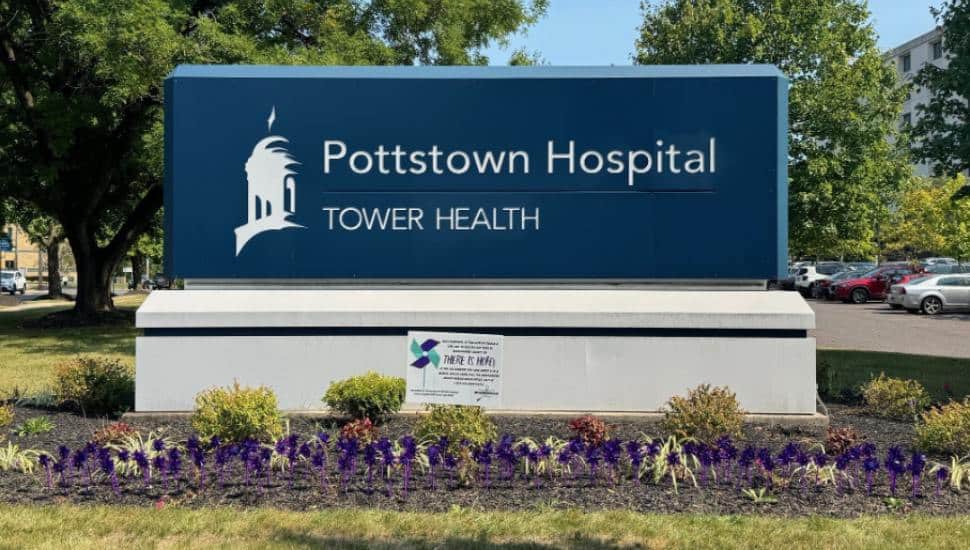 Pottstown Hospital sign.