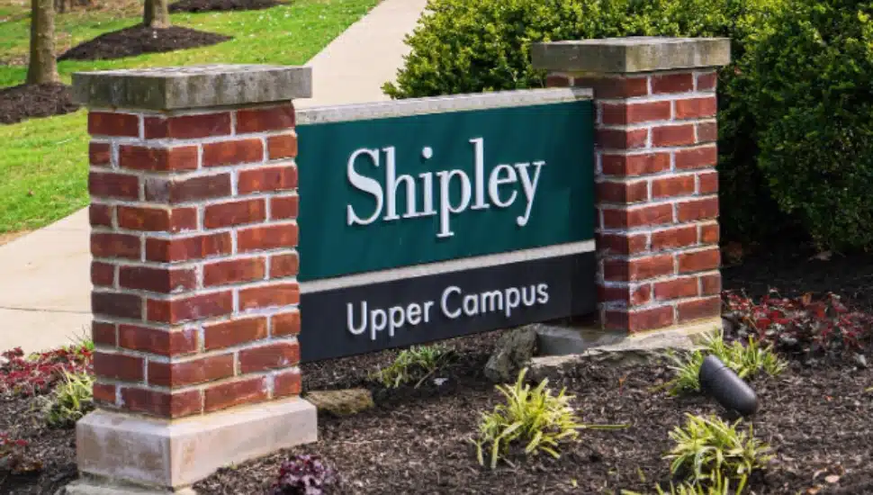 The sign for The Shipley School's upper campus.